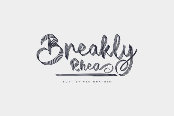 Breakly Rhea: The Handwritten Script Font for Digital Elegance