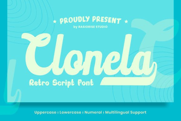 Clonela: A Retro Script Font for Elegant Brand Identity