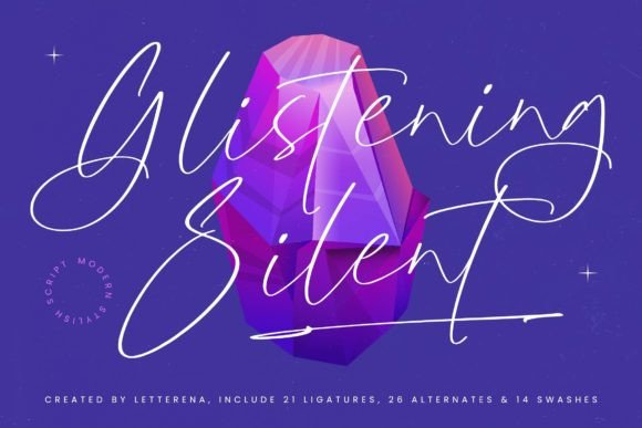 Glistening Silent: A Modern Script Font for Digital Marketers