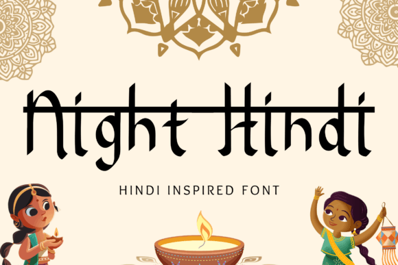 Night Hindi: A Font for Crafting with Cultural Charm
