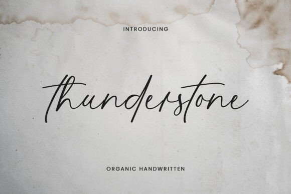 Thunderstone: A Signature Font for Your Business Brand